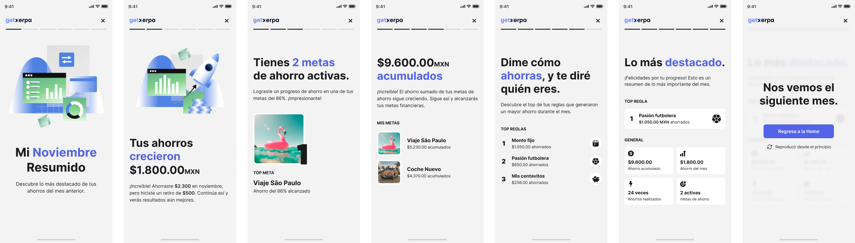 stories financieros de ahorro automatico xerpa